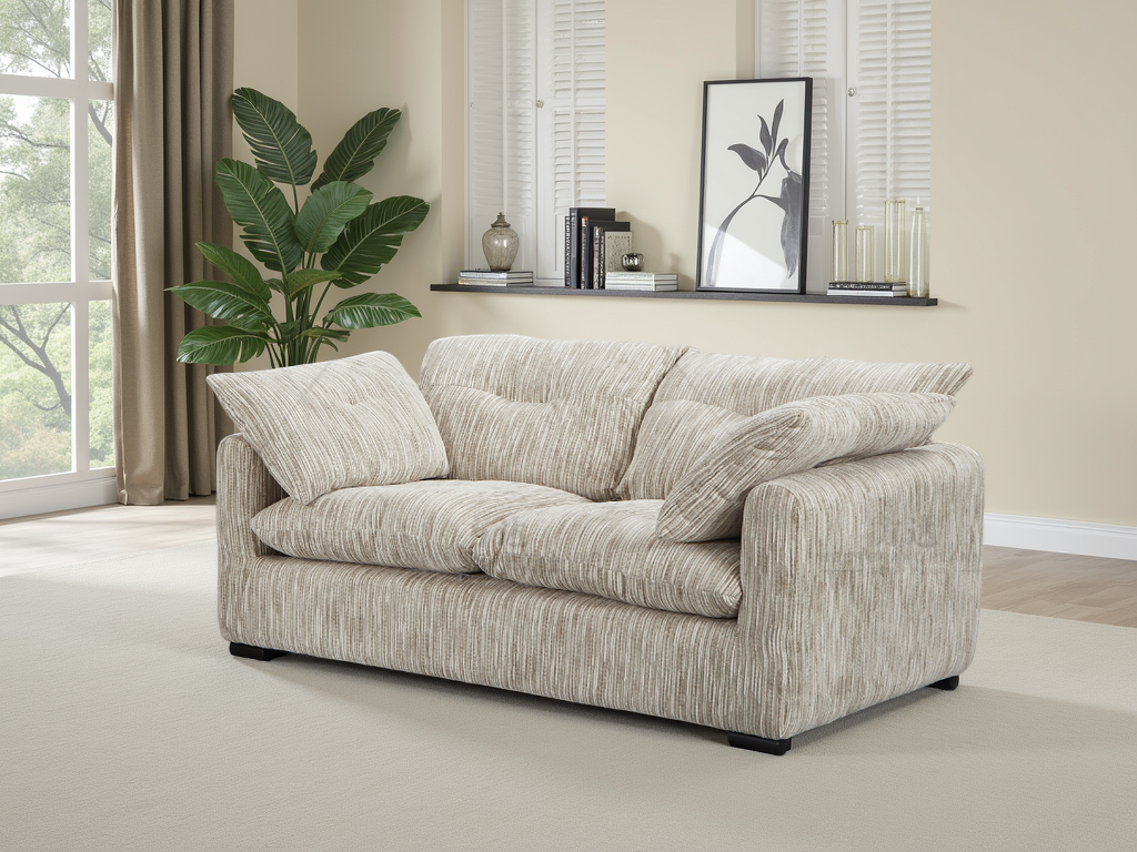 Quetta Sofa Grey/Silver 2 Seater
