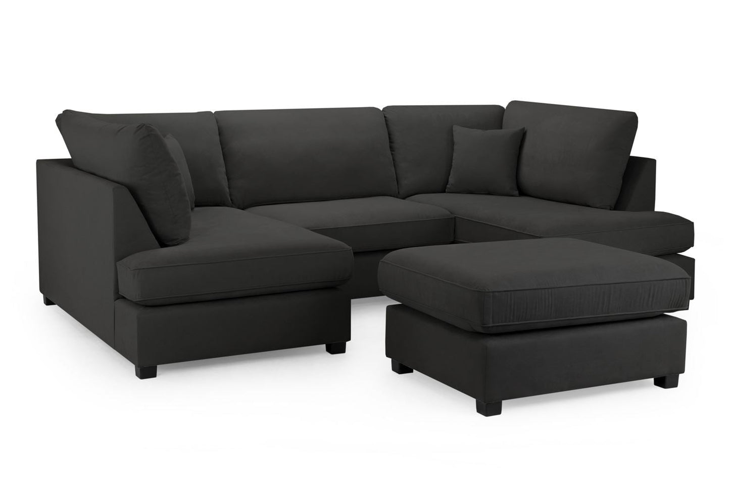 Carnaby Classic Sofa Black U Shape Corner