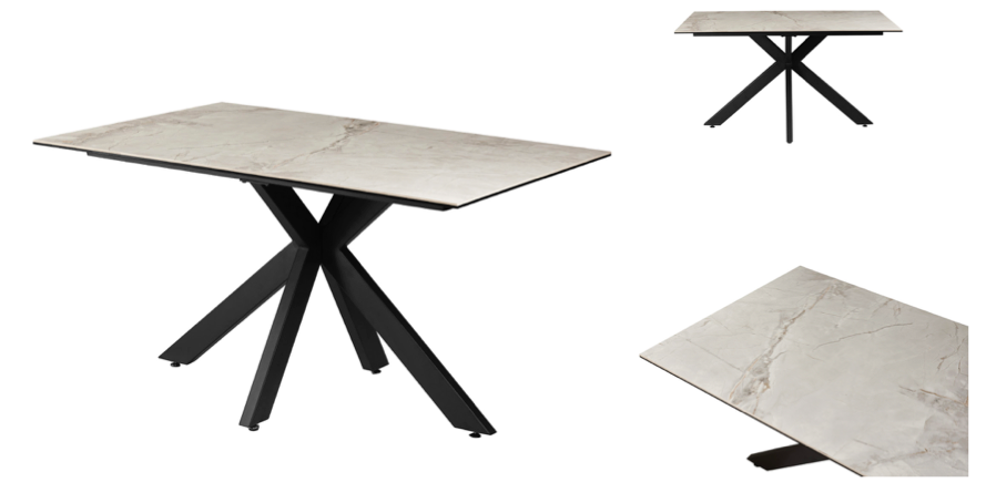 DT1479-36mm Sintered Stone (ceramic) Layered On 8mm Glass – Light Marble – Shiny Finish