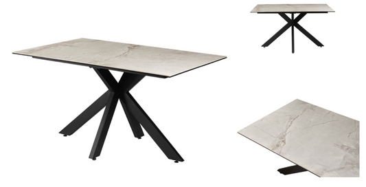 DT1479-36mm Sintered Stone (ceramic) Layered On  8mm Glass – Light Marble – Shiny Finish