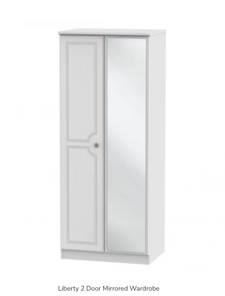 Liberty 2 Door Mirrored Wardrobe