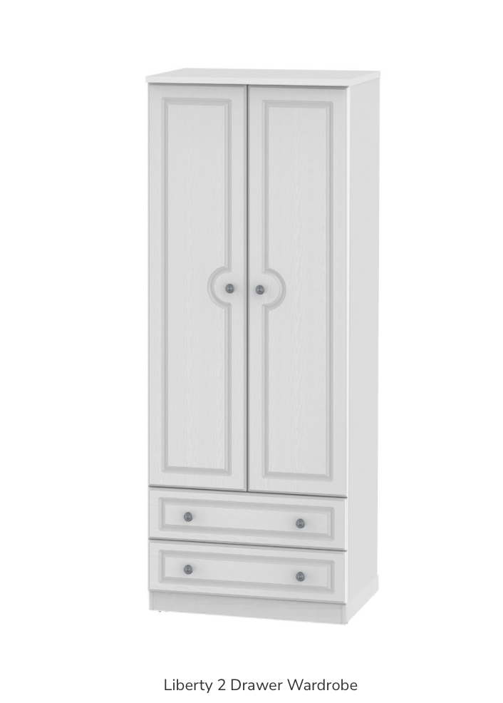 Liberty 2 Drawer Wardrobe