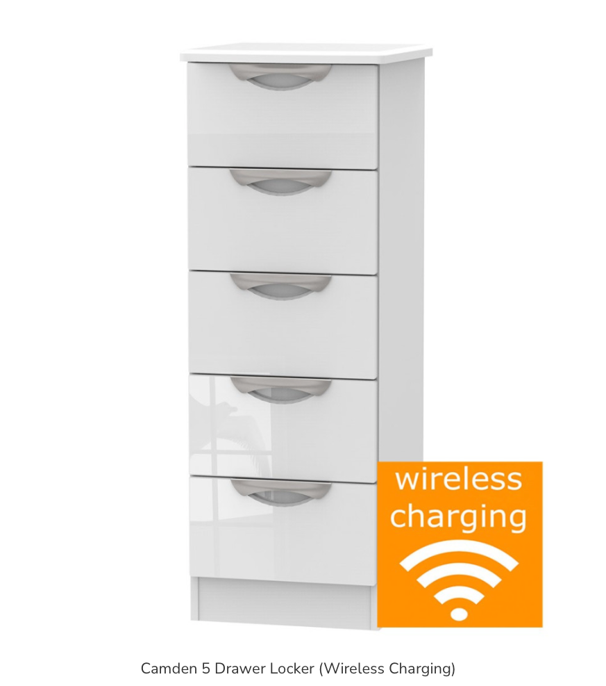 Camden 5 Drawer Locker (Wireless Charging)