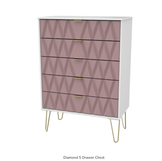 Diamond 5 Drawer Chest