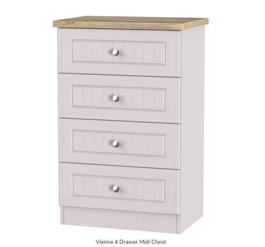 Vienna 4 Drawer Midi Chest