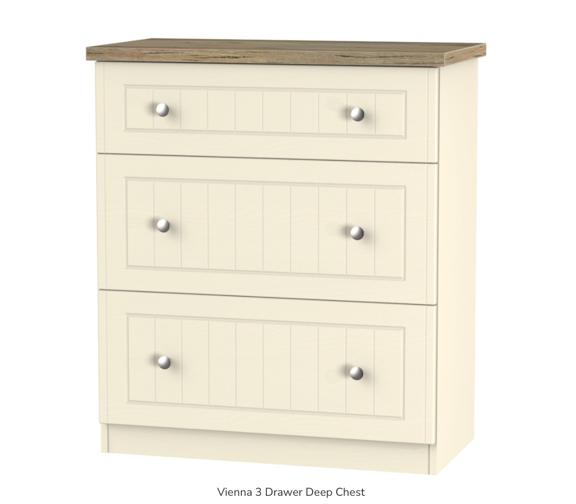 Vienna 3 Drawer Deep Chest