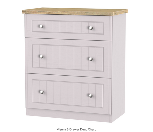 Vienna 3 Drawer Deep Chest
