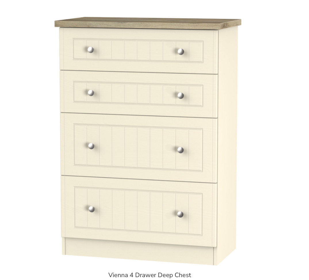 Vienna 4 Drawer Deep Chest