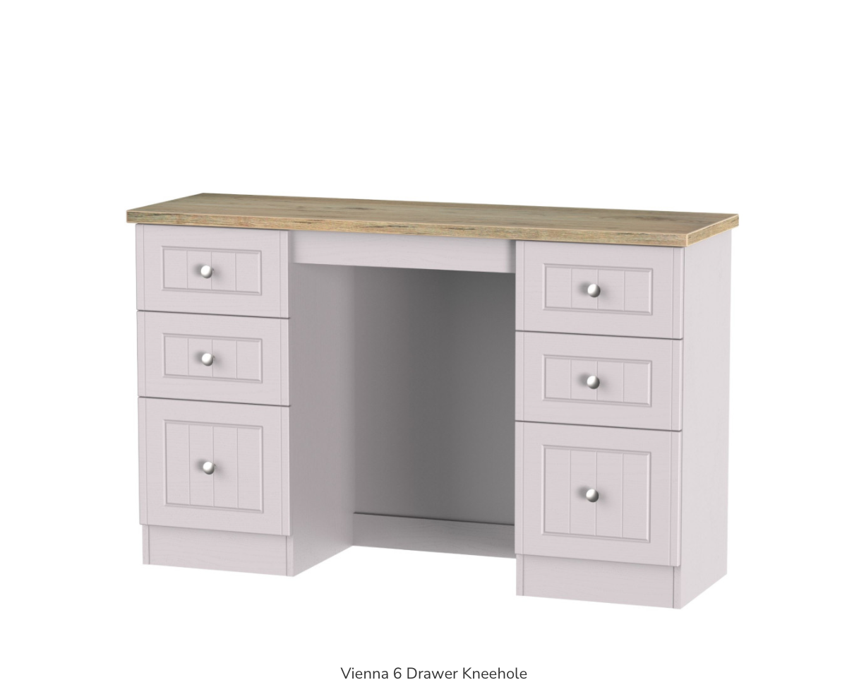 Vienna 6 Drawer Kneehole