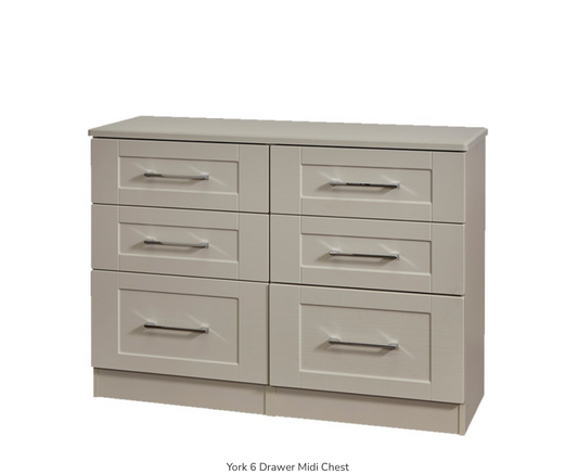 York 6 Drawer Midi Chest