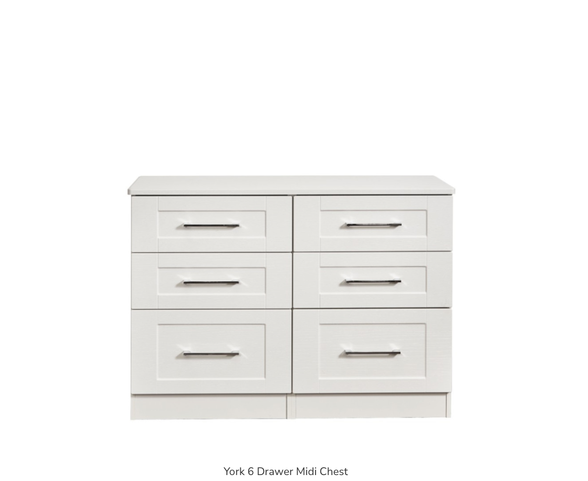 York 6 Drawer Midi Chest