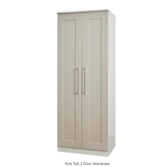 York Tall 2 Door Wardrobe