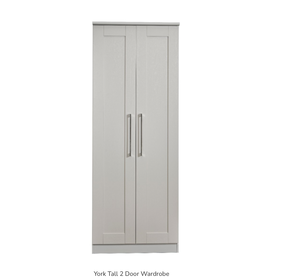 York Tall 2 Door Wardrobe