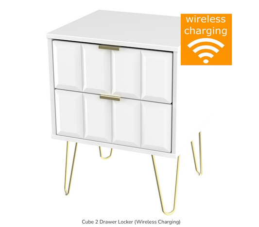 Cube 2 Drawer Locker (Wireless Charging)