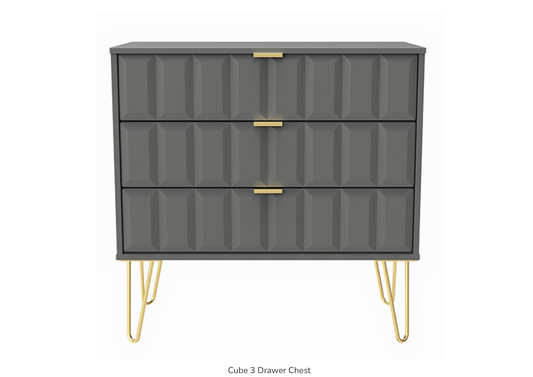 Cube 3 Drawer Chest