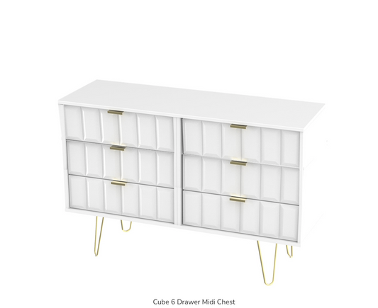Cube 6 Drawer Midi Chest