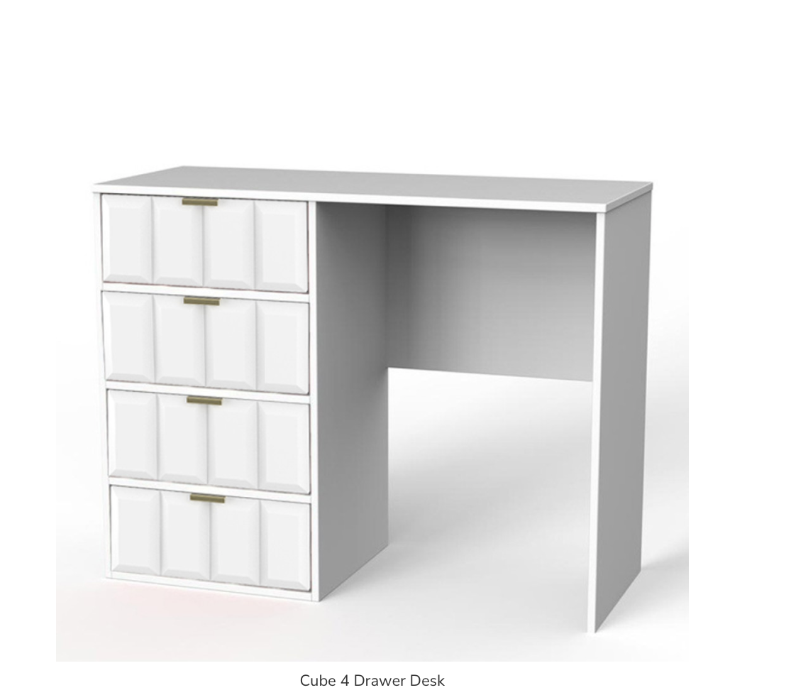 Cube 4 Drawer Desk