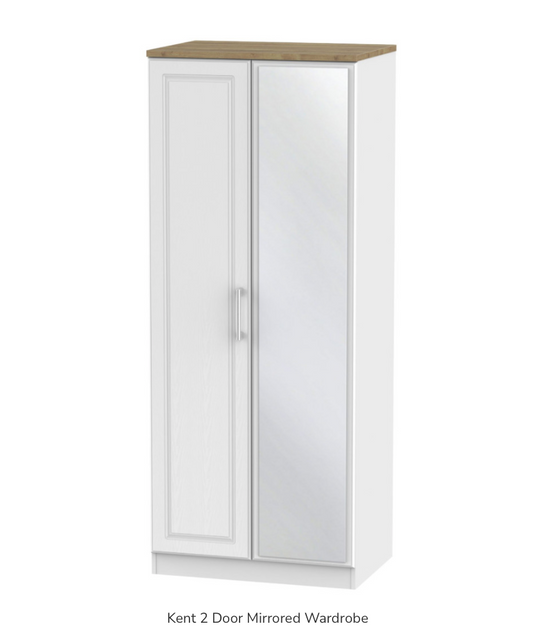 Kent 2 Door Mirrored Wardrobe