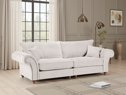 Windsor Fullback Sofa Stone 4 Seater
