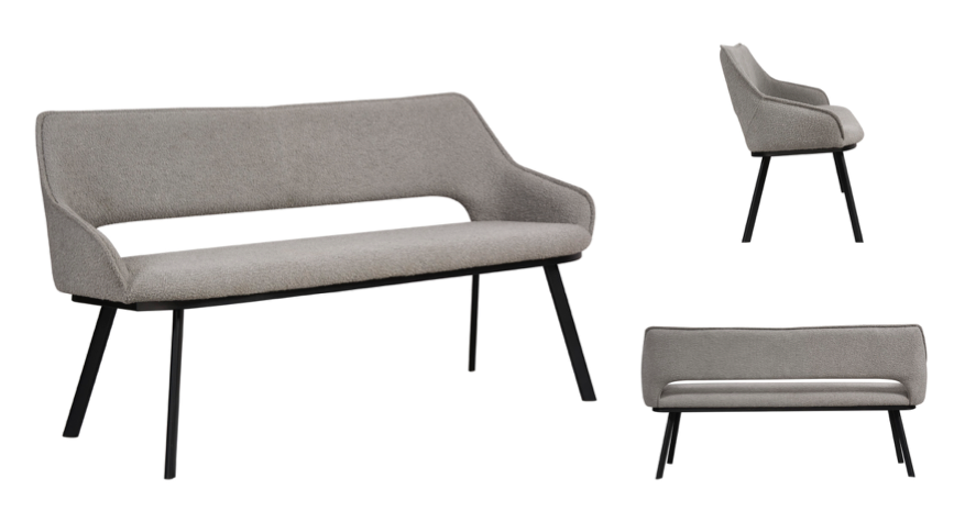 BEN5086-LG-BCL Light Grey Boucle Fabric