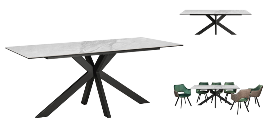 DT1479 6mm Sintered Stone (ceramic) Layered On 8mm Glass – Light Marble – Shiny Finish