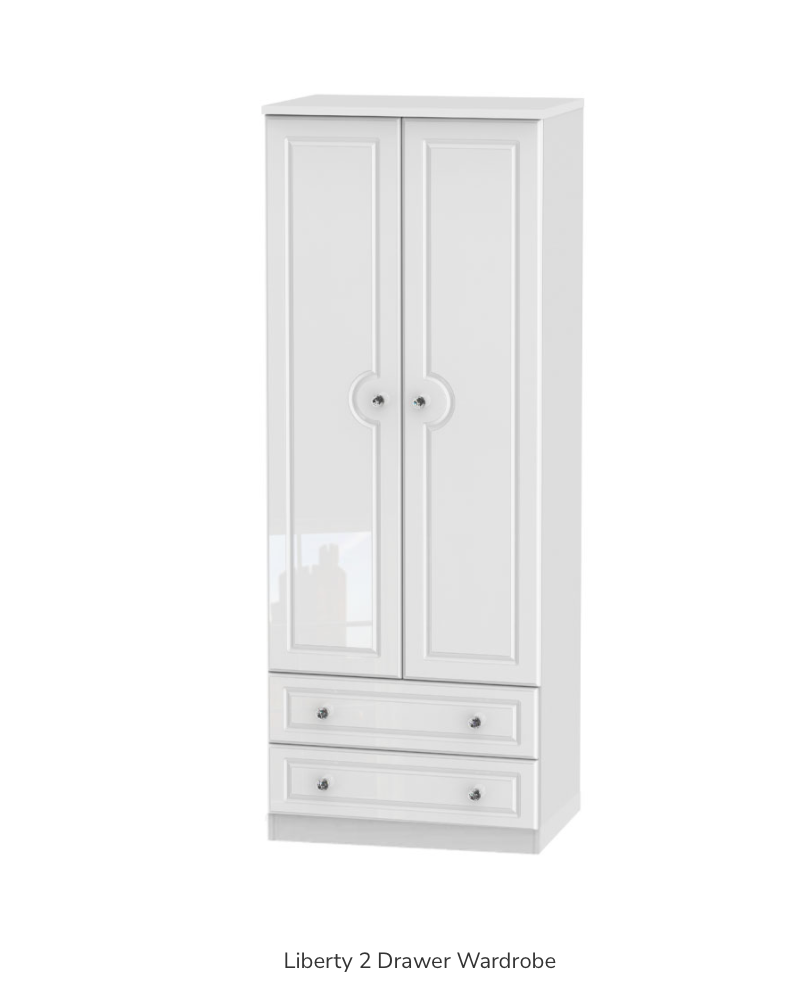 Liberty 2 Drawer Wardrobe