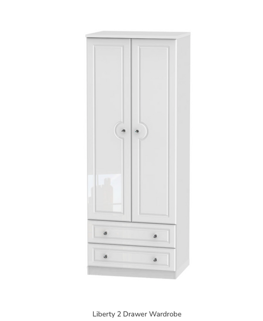 Liberty 2 Drawer Wardrobe