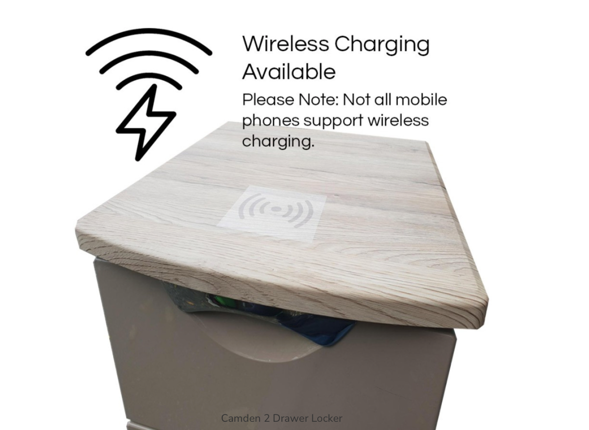 Camden 2 Drawer Locker (Wireless Charging)