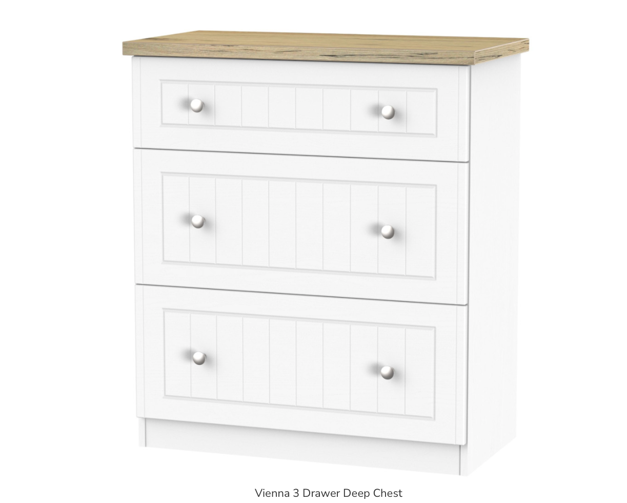 Vienna 3 Drawer Deep Chest