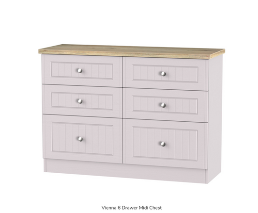 Vienna 6 Drawer Midi Chest