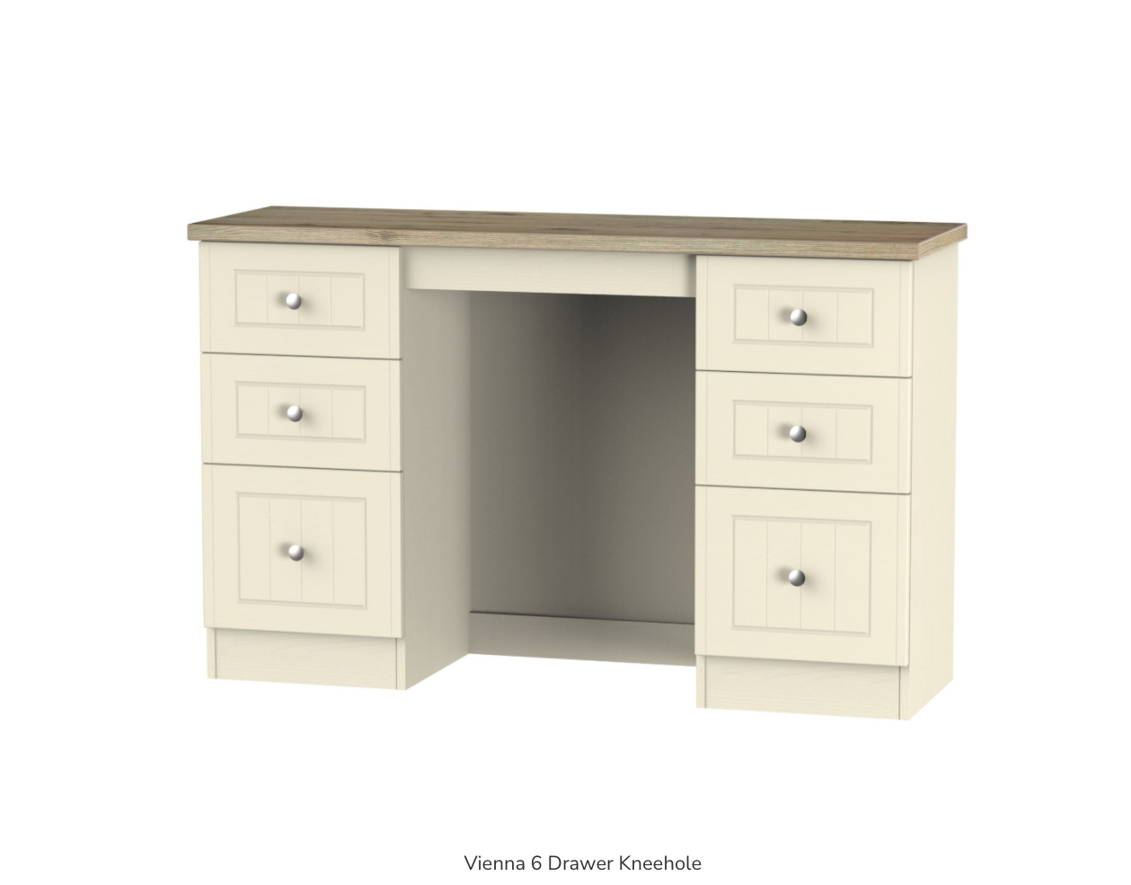 Vienna 6 Drawer Kneehole