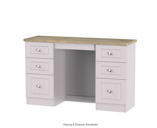 Vienna 6 Drawer Kneehole