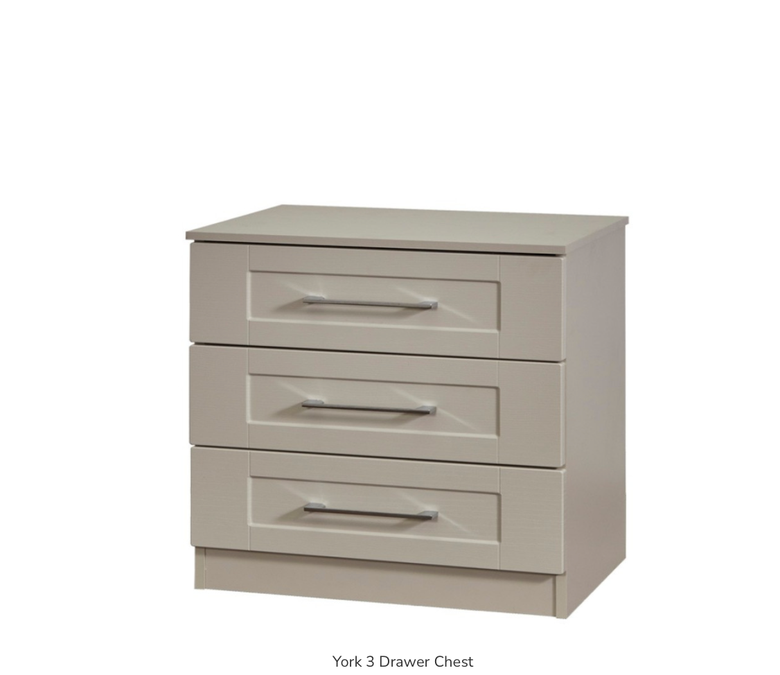 York 3 Drawer Chest