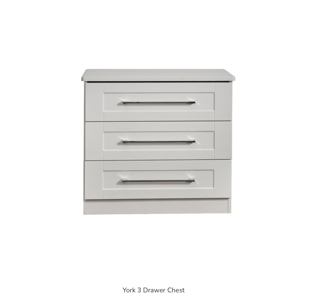York 3 Drawer Chest