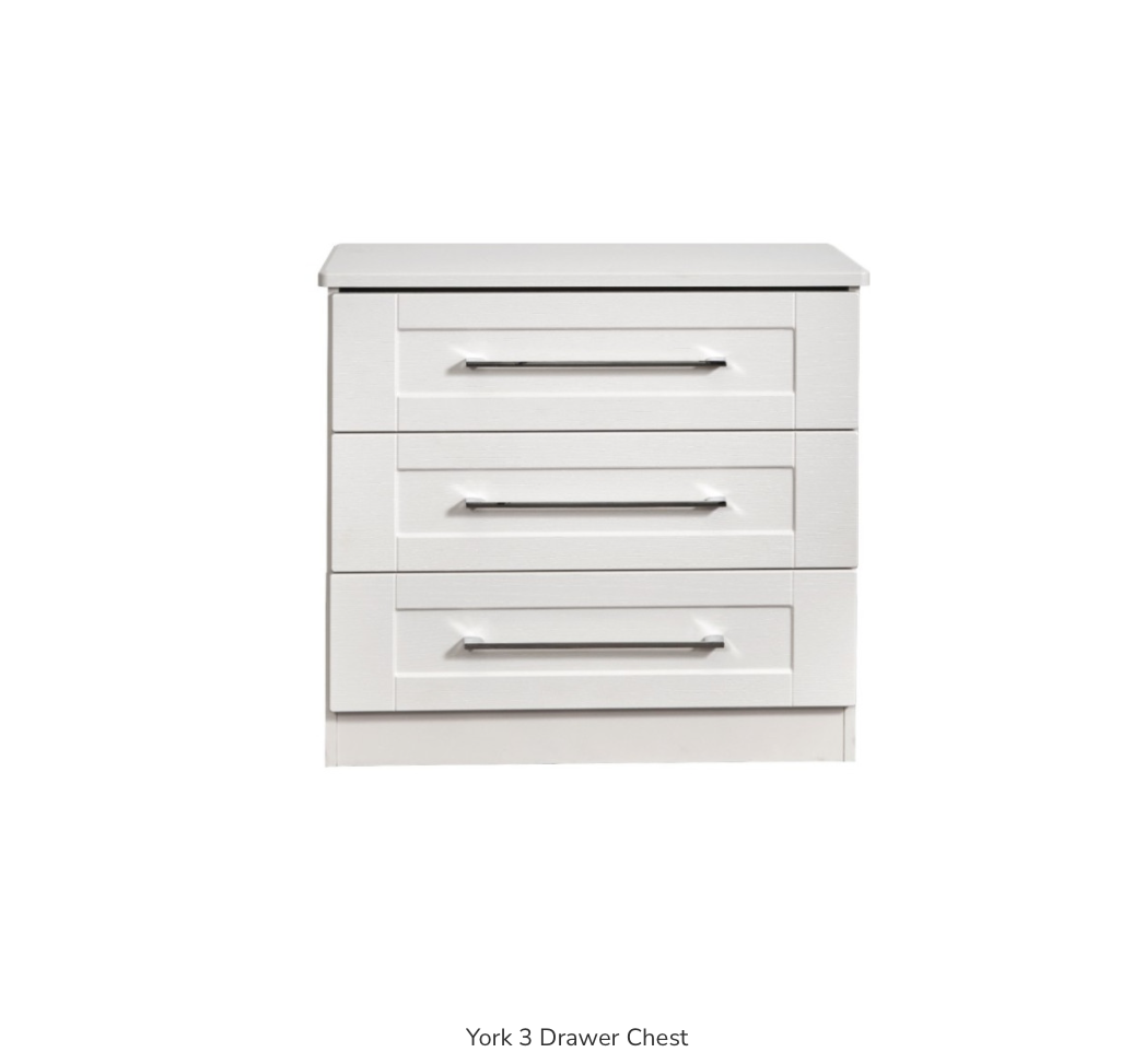 York 3 Drawer Chest