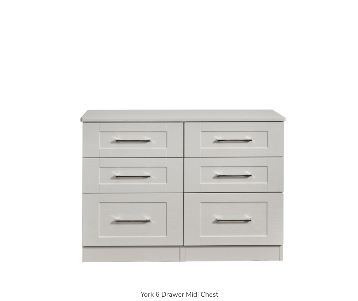 York 6 Drawer Midi Chest