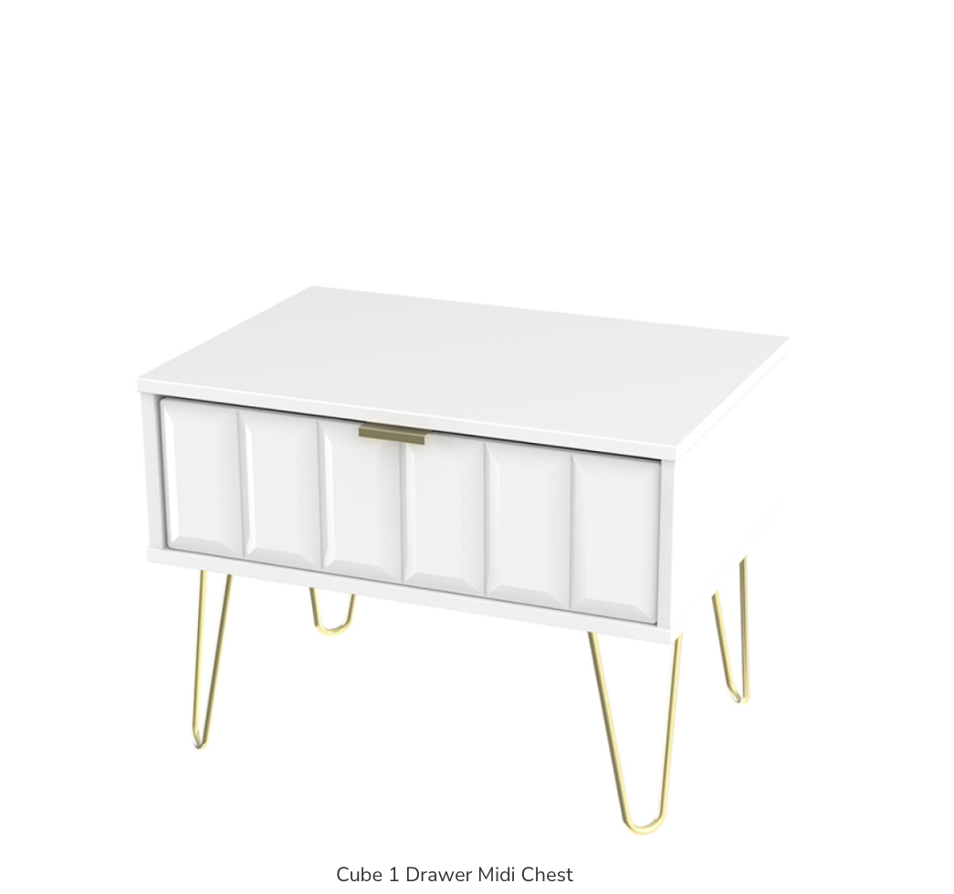 Cube 1 Drawer Midi Chest