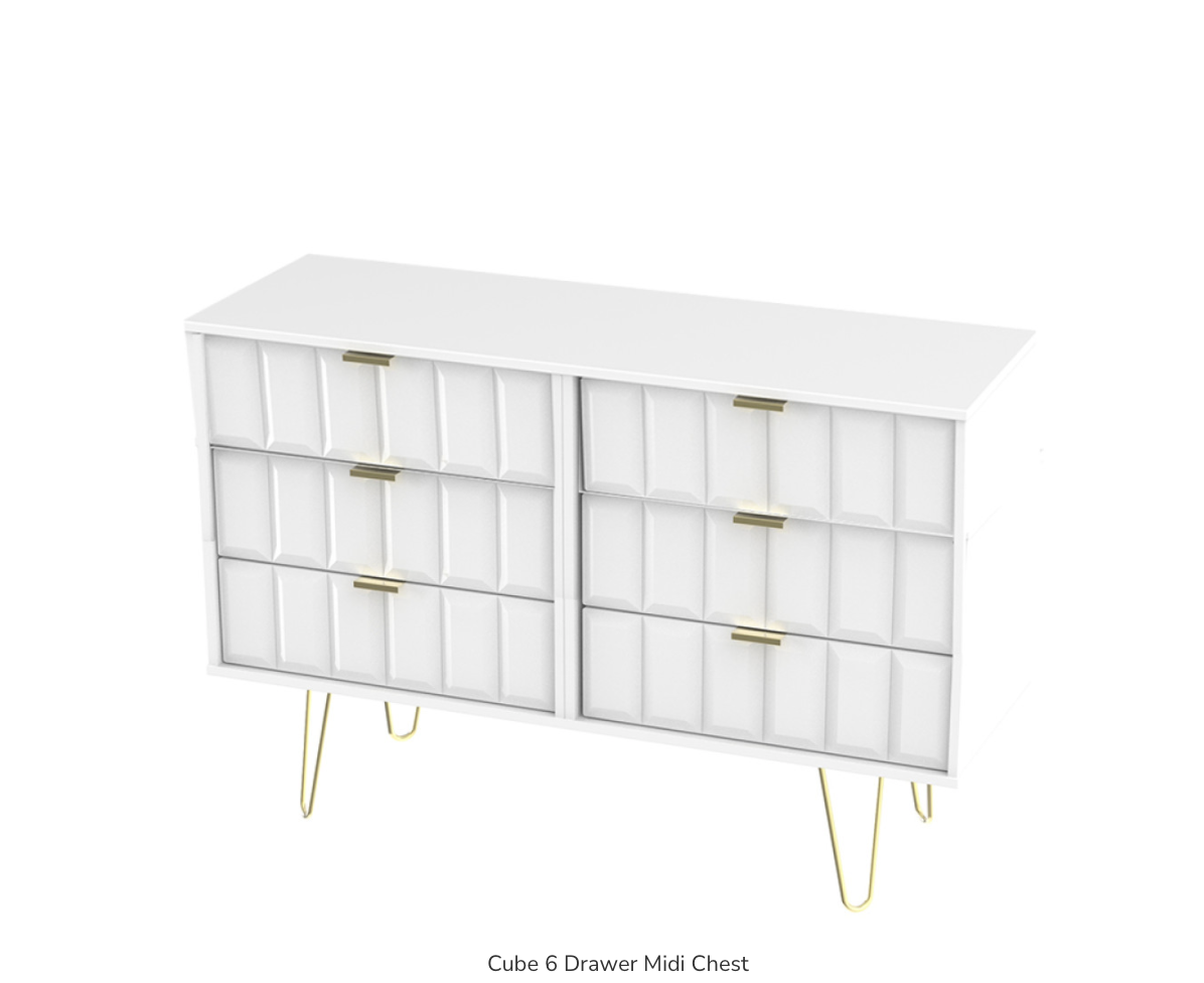 Cube 6 Drawer Midi Chest